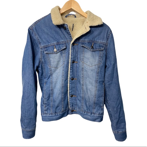 Primark custom painted denim sherpa jacket - Picture 5 of 11